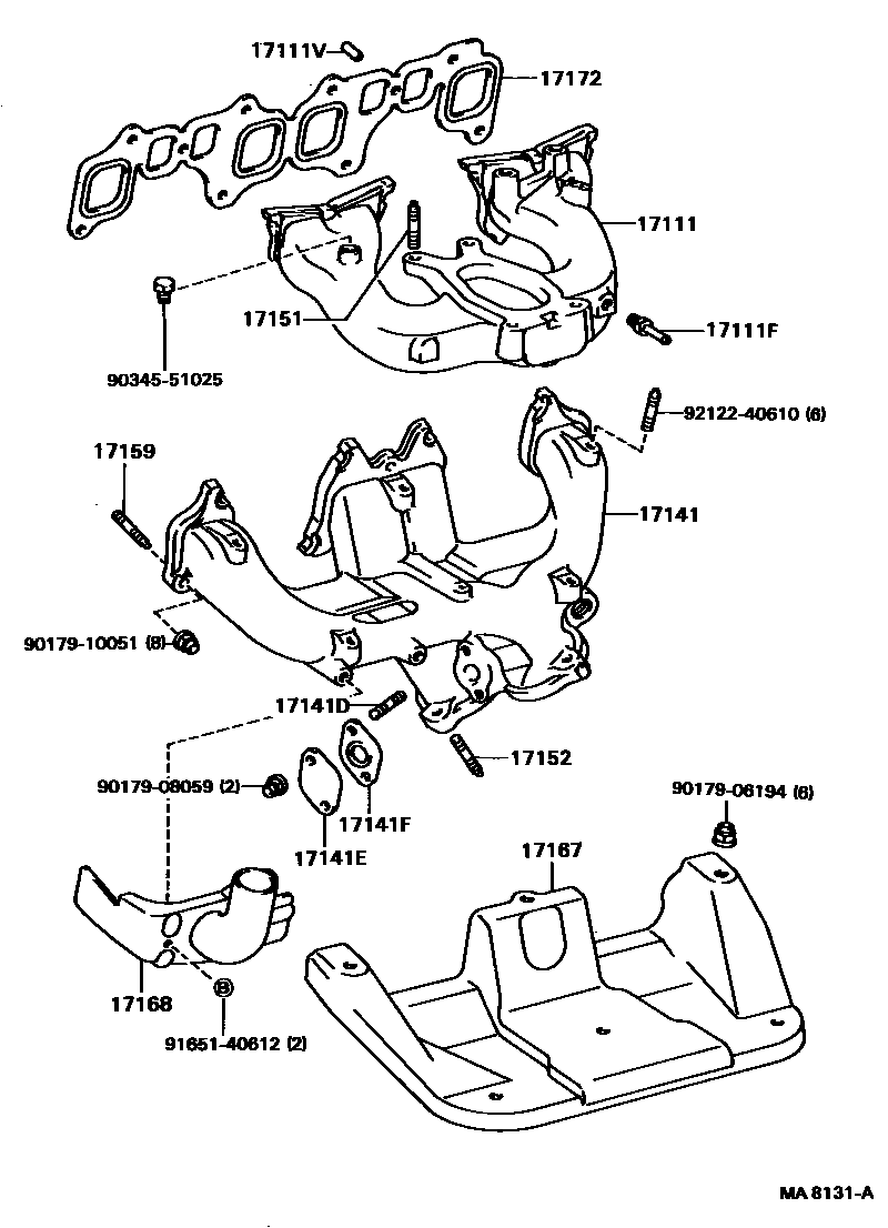 Toyota HILUX Manifold EPC diagram — MA8131A