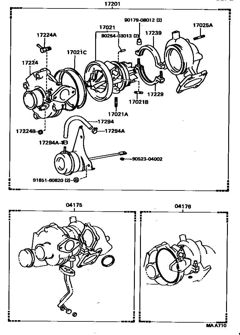 Toyota HILUX Manifold EPC diagram — MAA710
