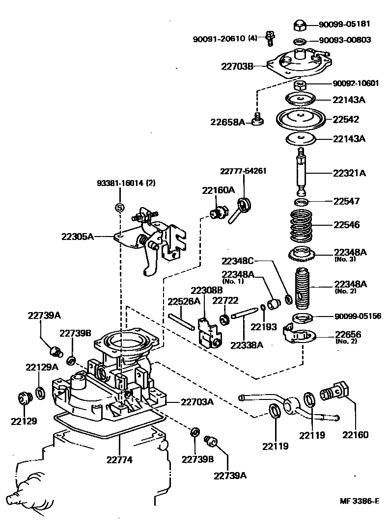 Toyota HILUX 喷油泵体 EPC diagram — MF3386E