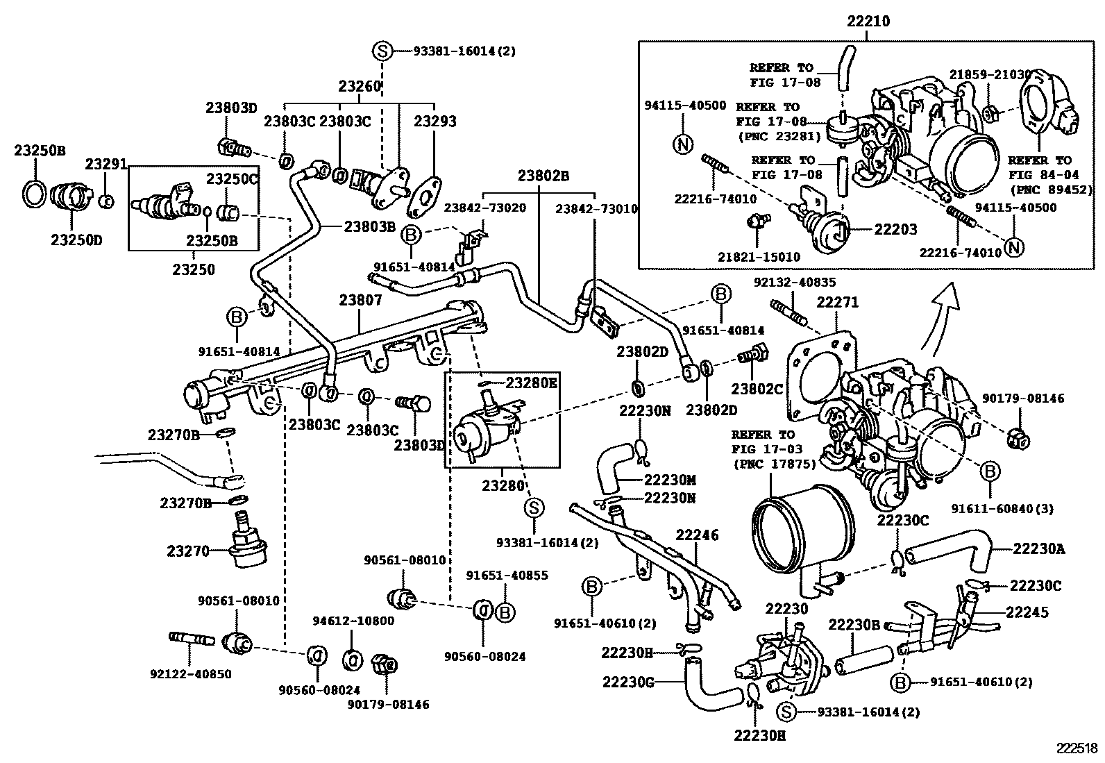 Toyota HILUX 燃油喷射系统 EPC diagram — 222518