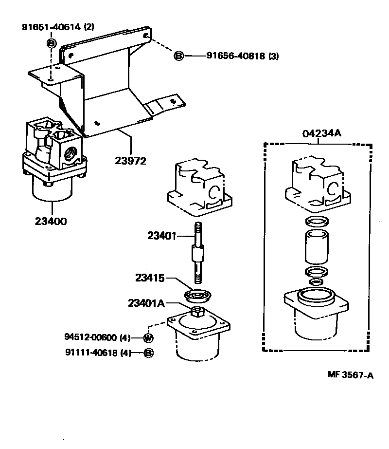 Toyota HILUX LPG滤清器 EPC diagram — MF3567A
