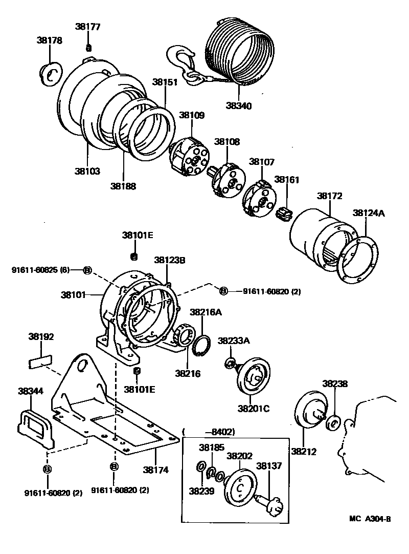 Toyota HILUX 绞盘 EPC diagram — MCA304B