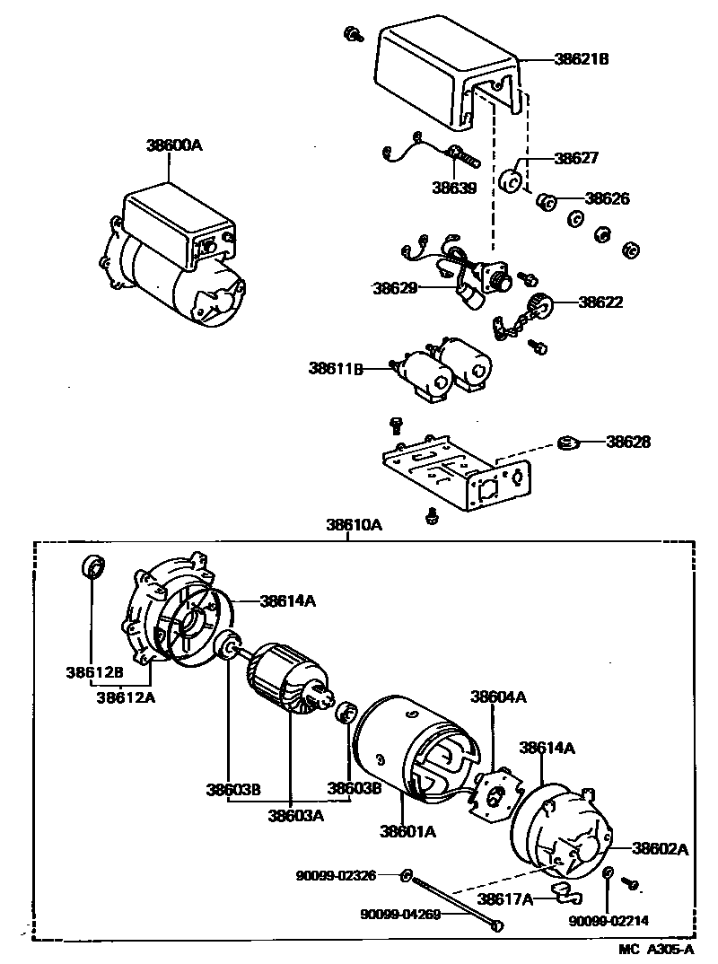 Toyota HILUX 绞盘 EPC diagram — MCA305A