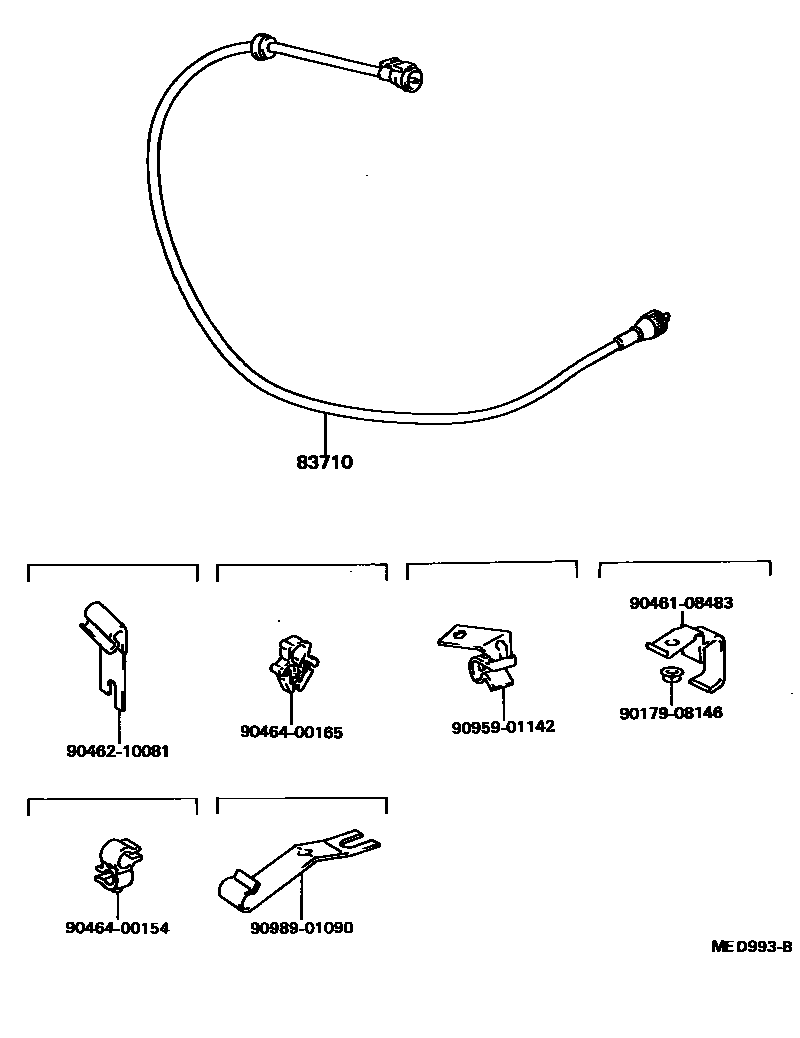 Toyota HILUX 仪表 EPC diagram — MED993B