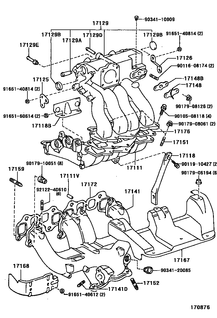 Toyota HILUX Manifold EPC diagram — 170876