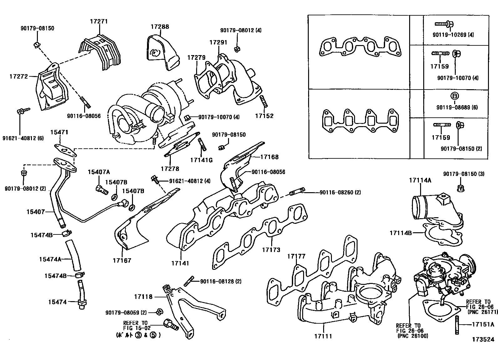Toyota HILUX Manifold EPC diagram — 173524