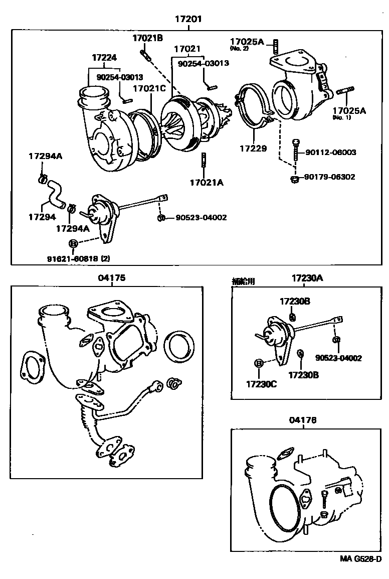 Toyota HILUX Manifold EPC diagram — MAG528D