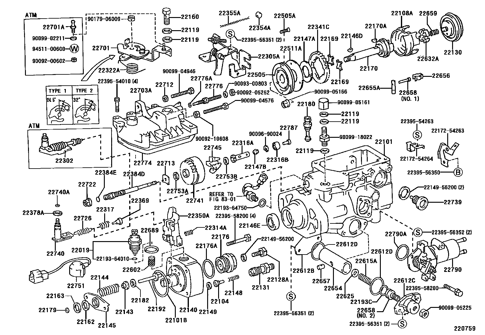 Toyota HILUX 喷油泵体 EPC diagram — 220759