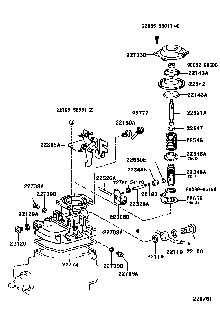 Toyota HILUX 喷油泵体 EPC diagram — 220761