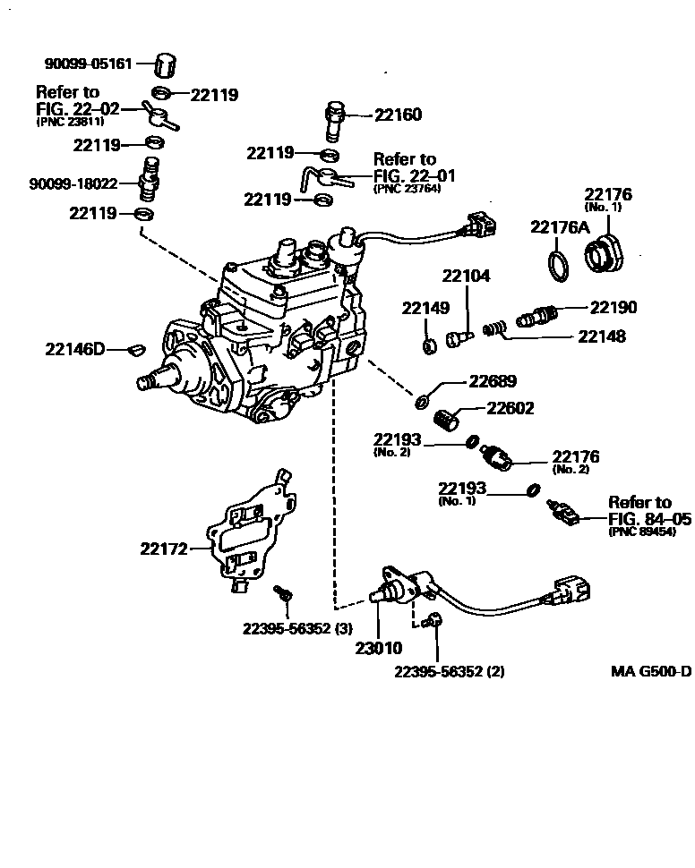Toyota HILUX 喷油泵体 EPC diagram — MAG500D