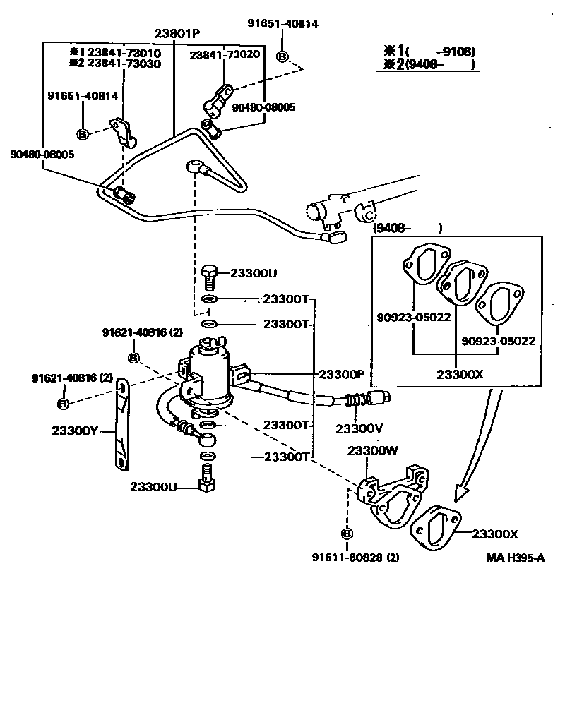 Toyota HILUX 燃油喷射系统 EPC diagram — MAH395A