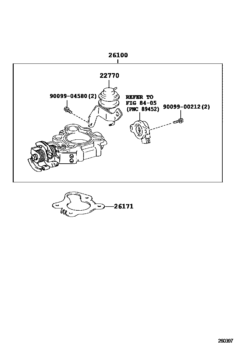 Toyota HILUX 文氏管 EPC diagram — 260397