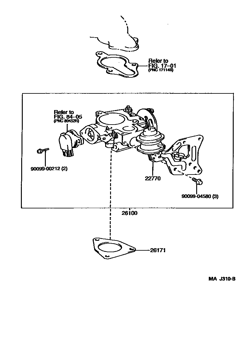 Toyota HILUX 文氏管 EPC diagram — MAJ310B
