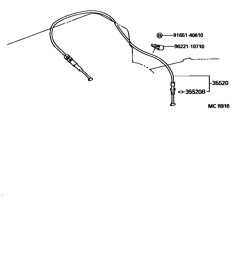 Toyota HILUX 节气阀连杆和阀杆(ATM) EPC diagram — MCR916