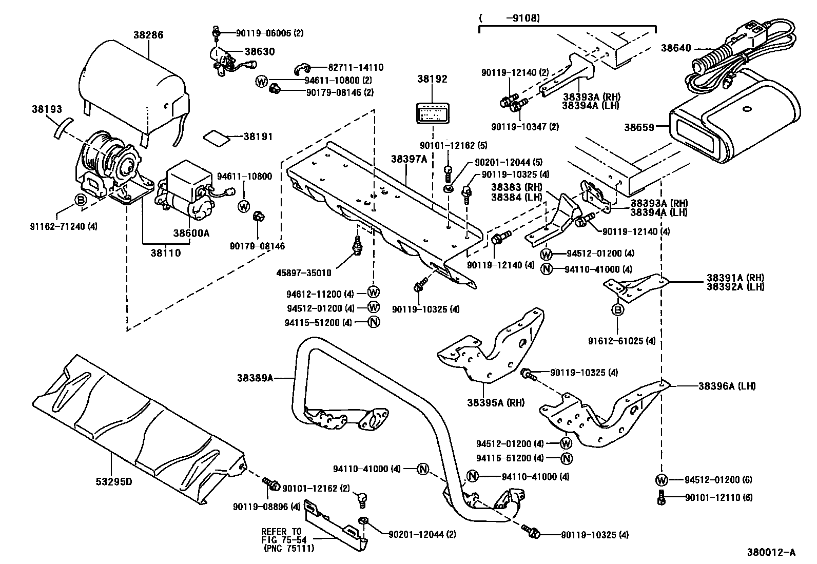 Toyota HILUX 绞盘 EPC diagram — 380012A