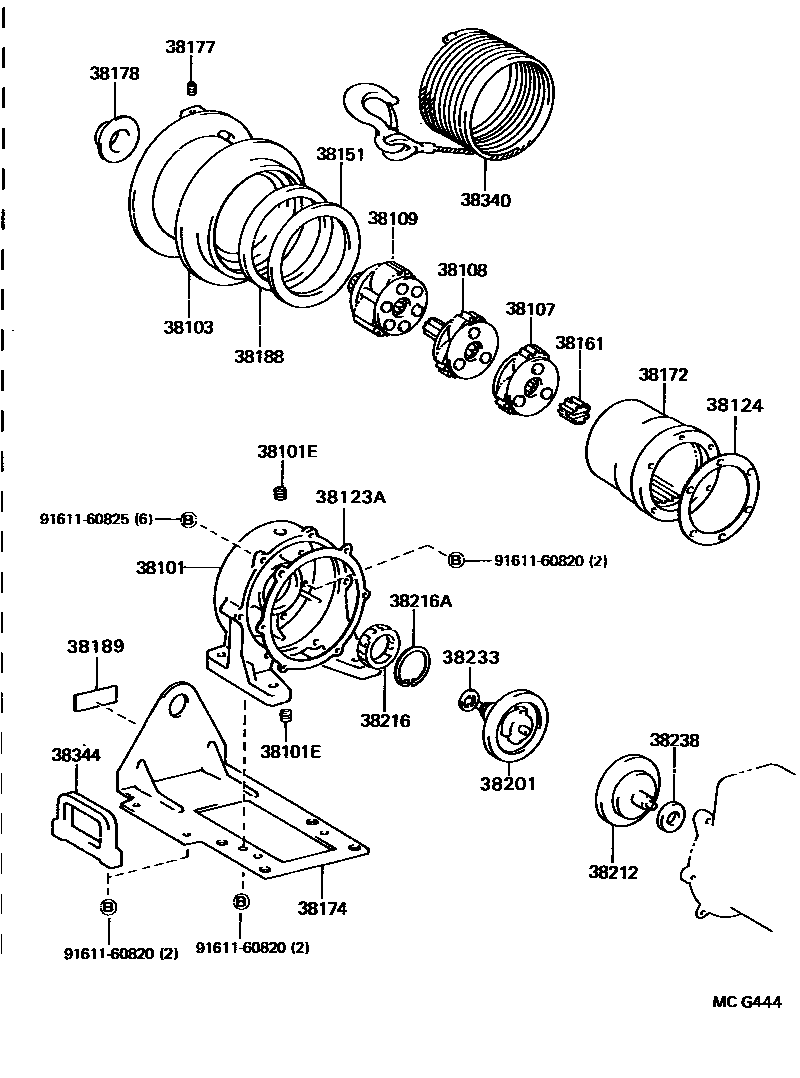 Toyota HILUX 绞盘 EPC diagram — MCG444
