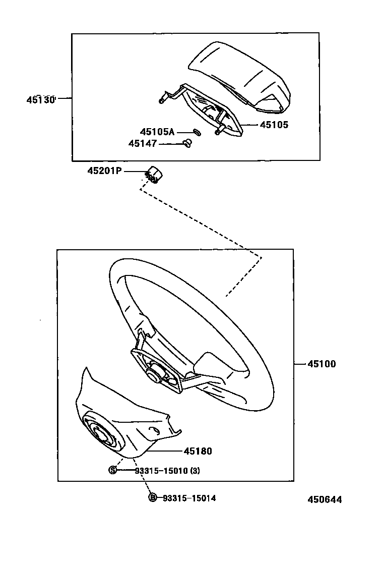 Toyota HILUX Steering Wheel EPC diagram — 450644