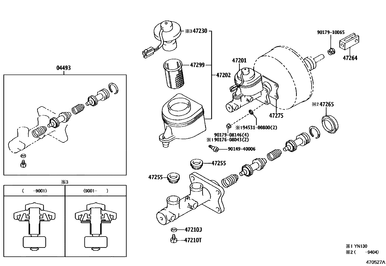 Toyota HILUX 制动总泵 EPC diagram — 470527A