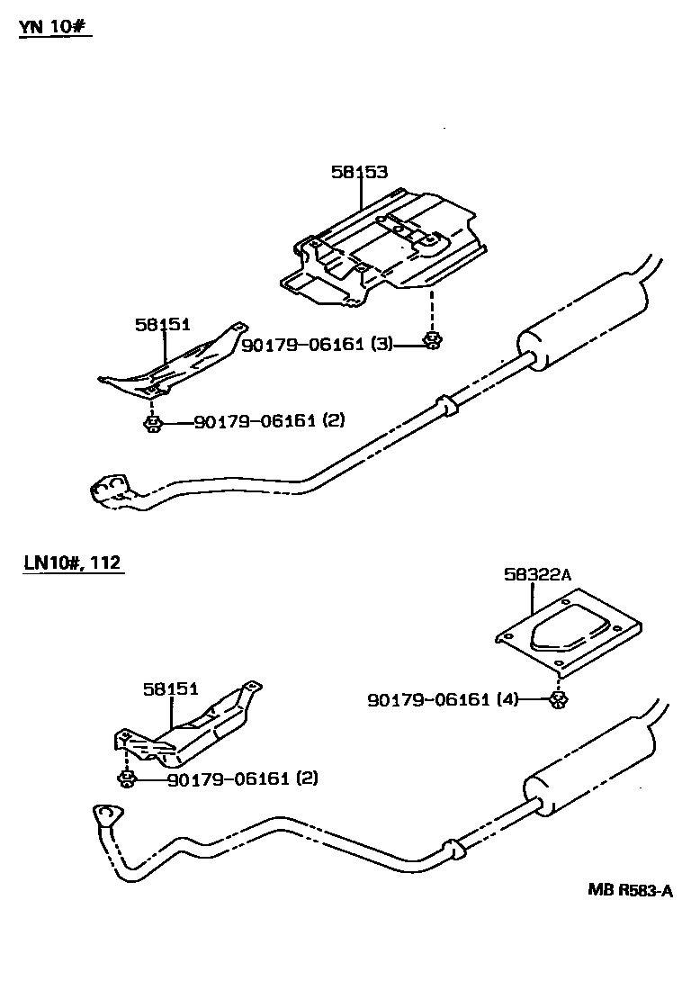 Toyota HILUX 地板隔热垫 EPC diagram — MBR583A