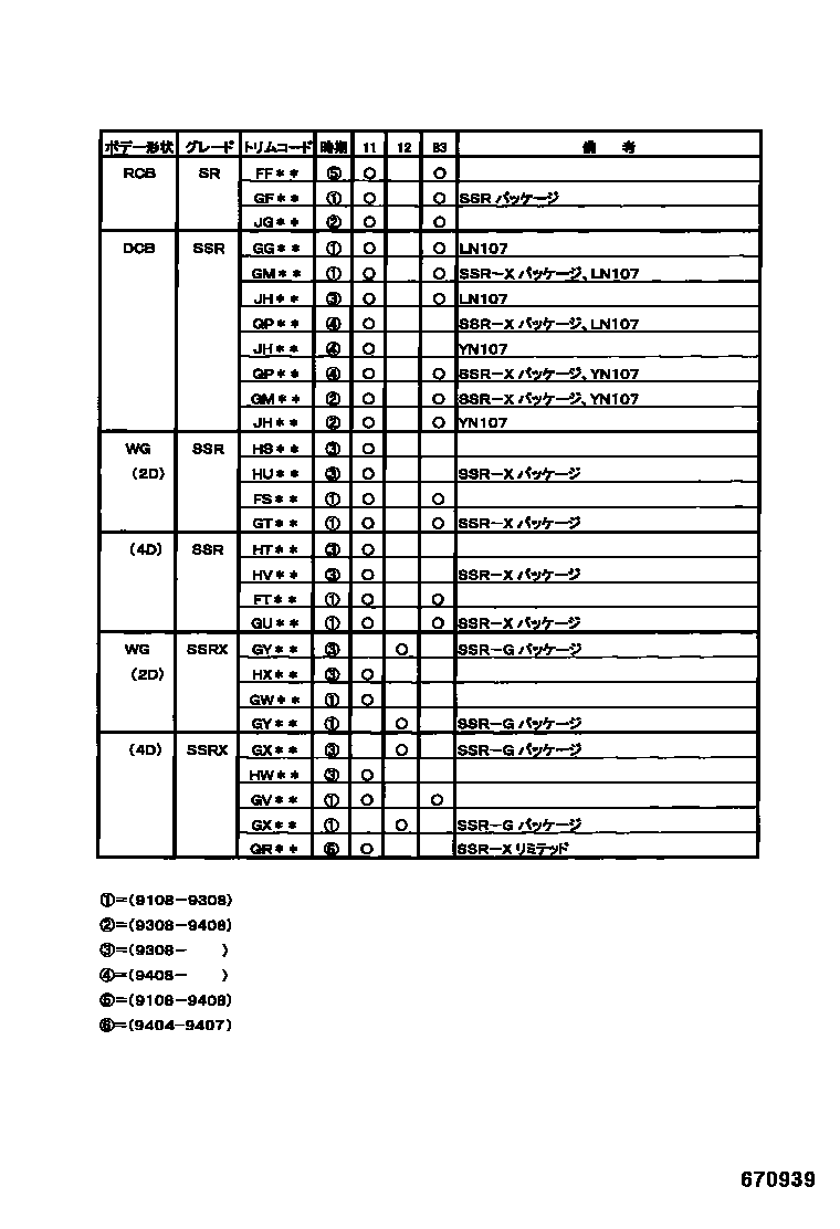 Toyota HILUX 前门板和前门玻璃 EPC diagram — 670939