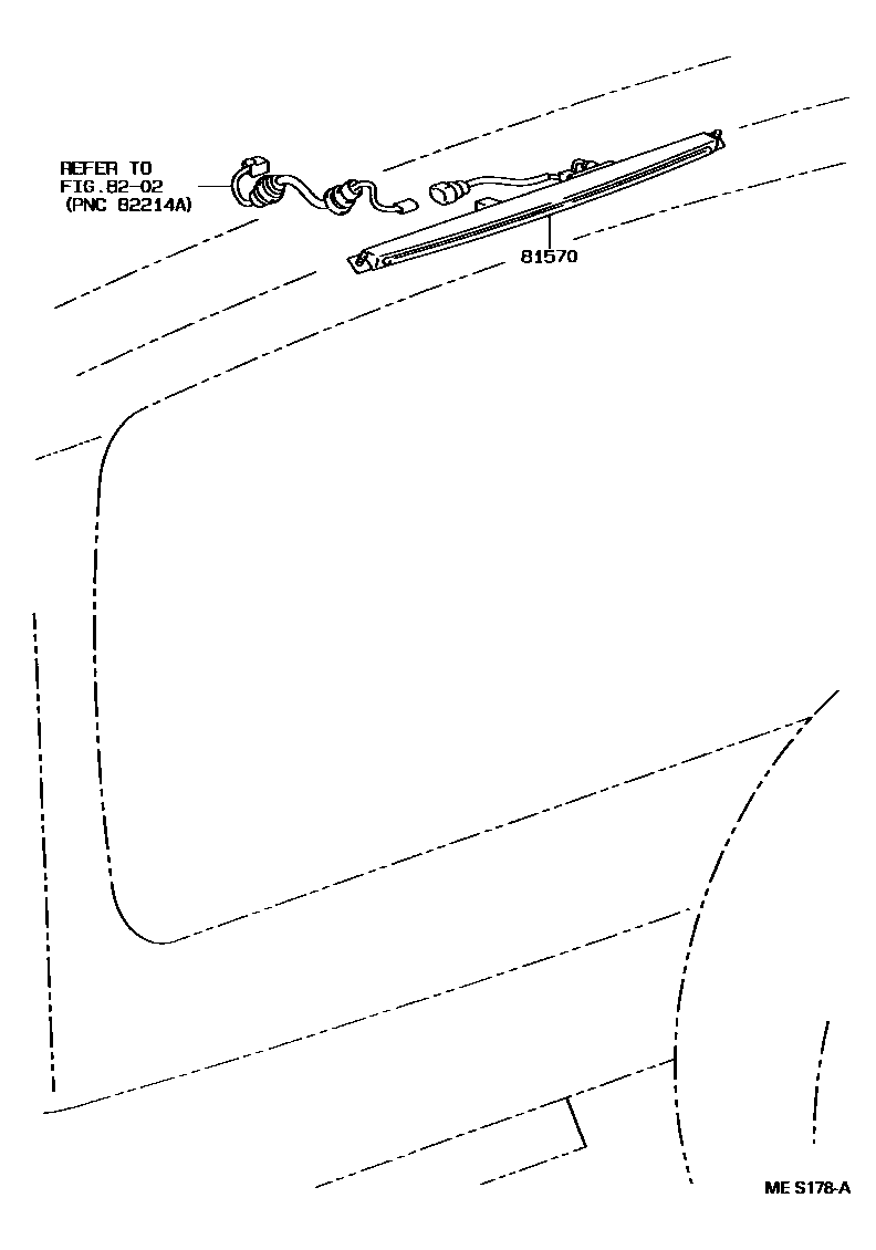 Toyota HILUX 高位刹车灯 EPC diagram — MES178A