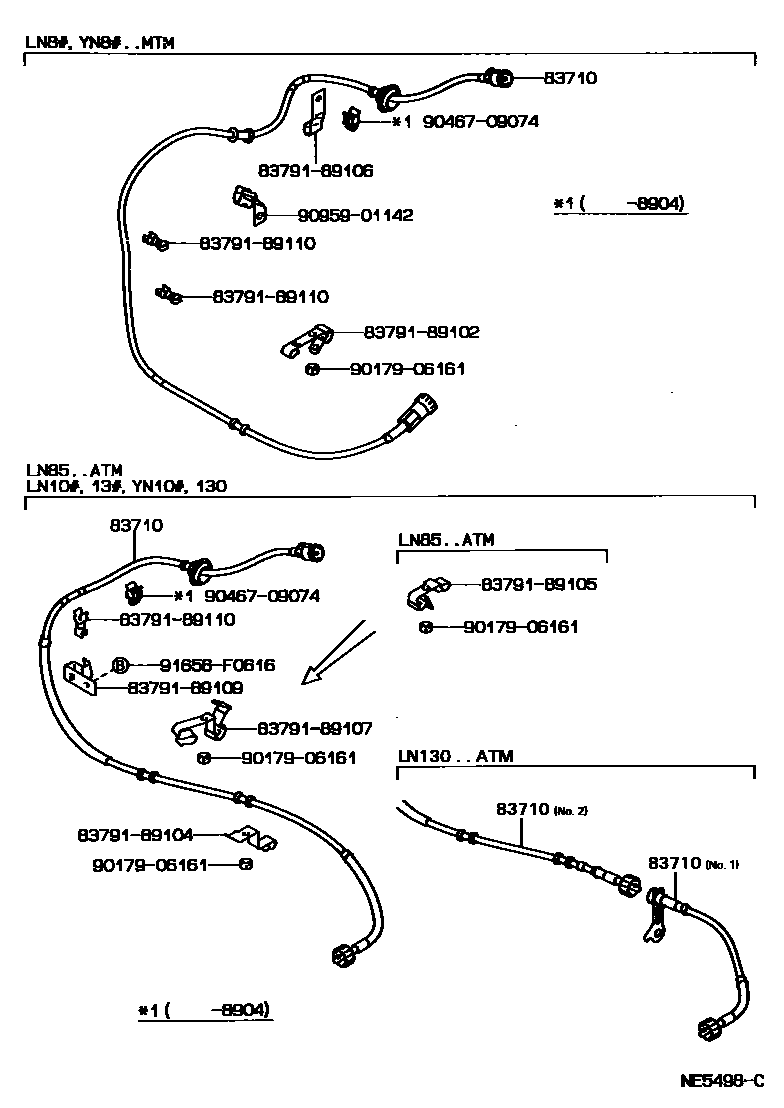 Toyota HILUX 仪表 EPC diagram — NE5498C