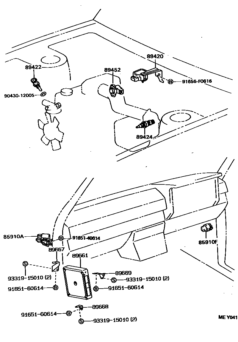 Toyota HILUX 电子燃油喷射系统 EPC diagram — MEY041