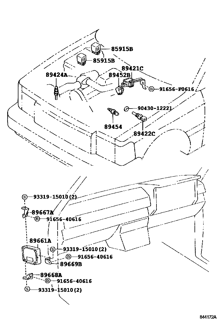Toyota HILUX 电子控制柴油机(ECD) EPC diagram — 844172A