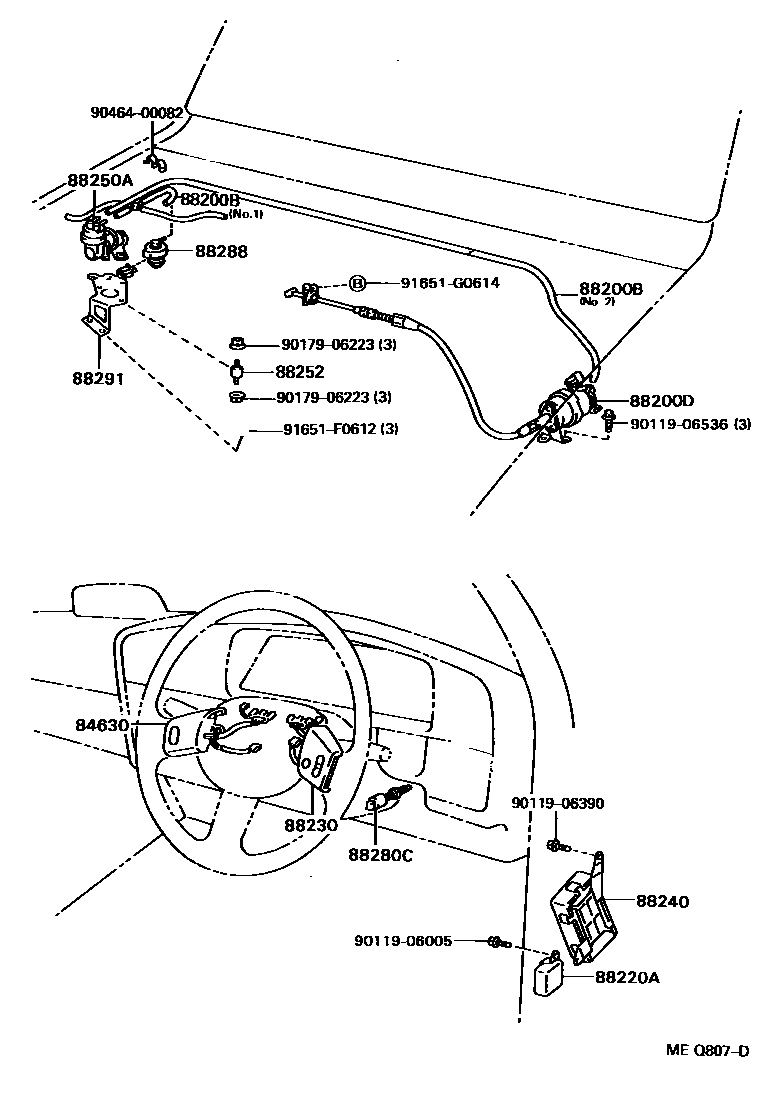 Toyota HILUX 巡航控制(自动行驶) EPC diagram — MEQ807D