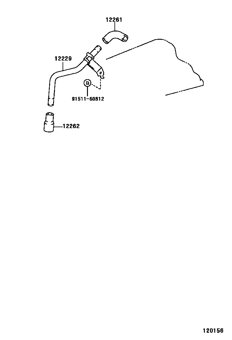 Toyota HILUX Ventilation Hose EPC diagram — 120156