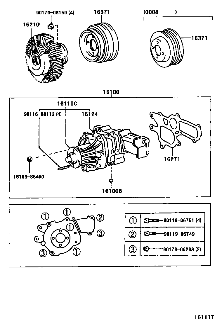 Toyota HILUX Water Pump EPC diagram — 161117