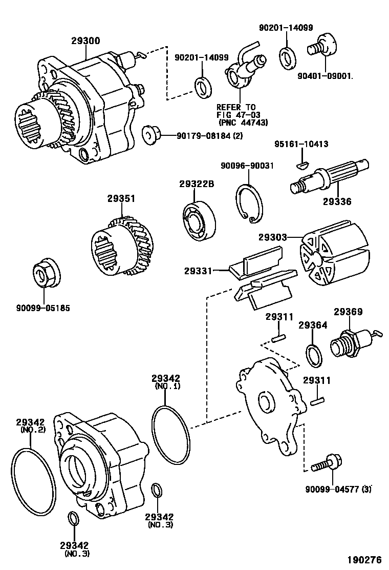 Toyota HILUX 真空泵 EPC diagram — 190276