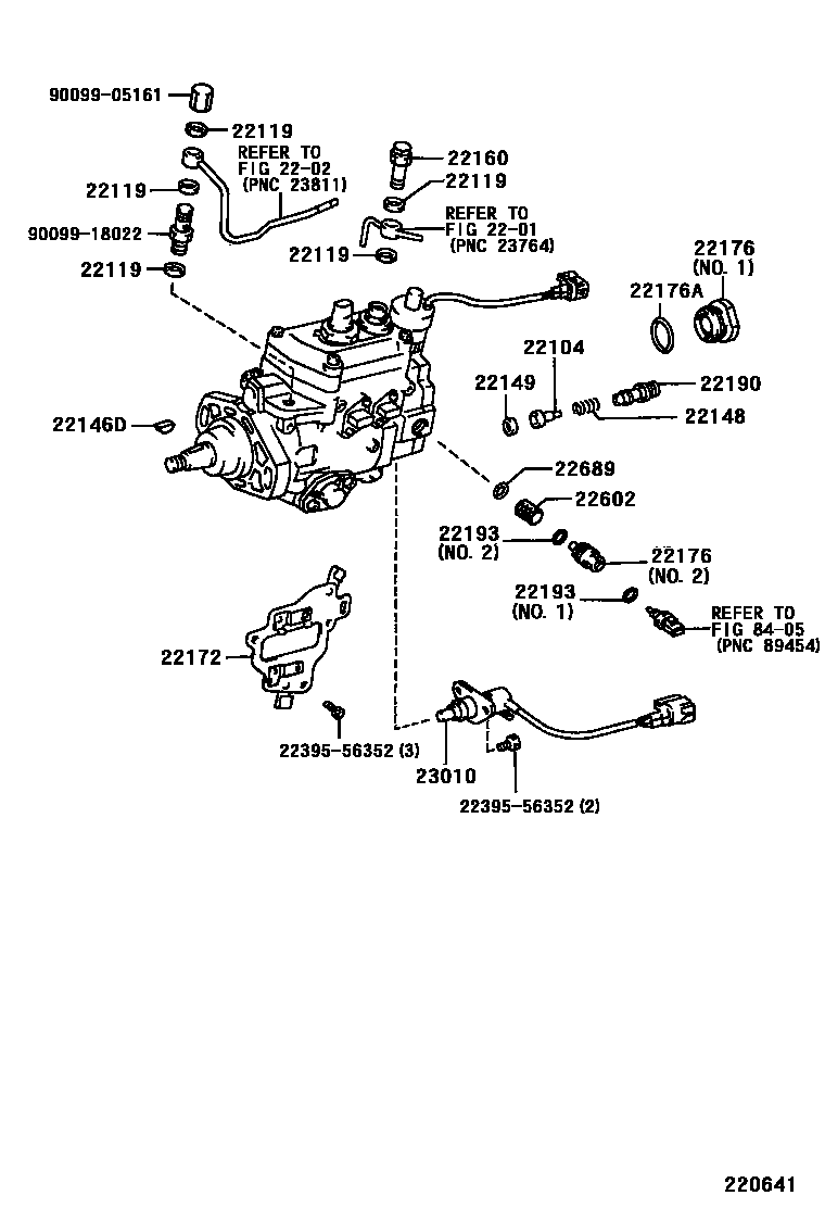 Toyota HILUX 喷油泵体 EPC diagram — 220641