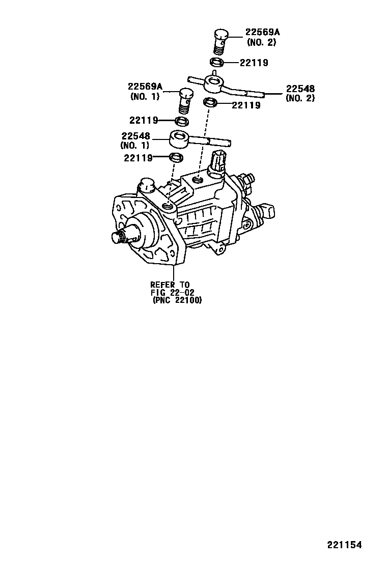 Toyota HILUX 喷油泵体 EPC diagram — 221154