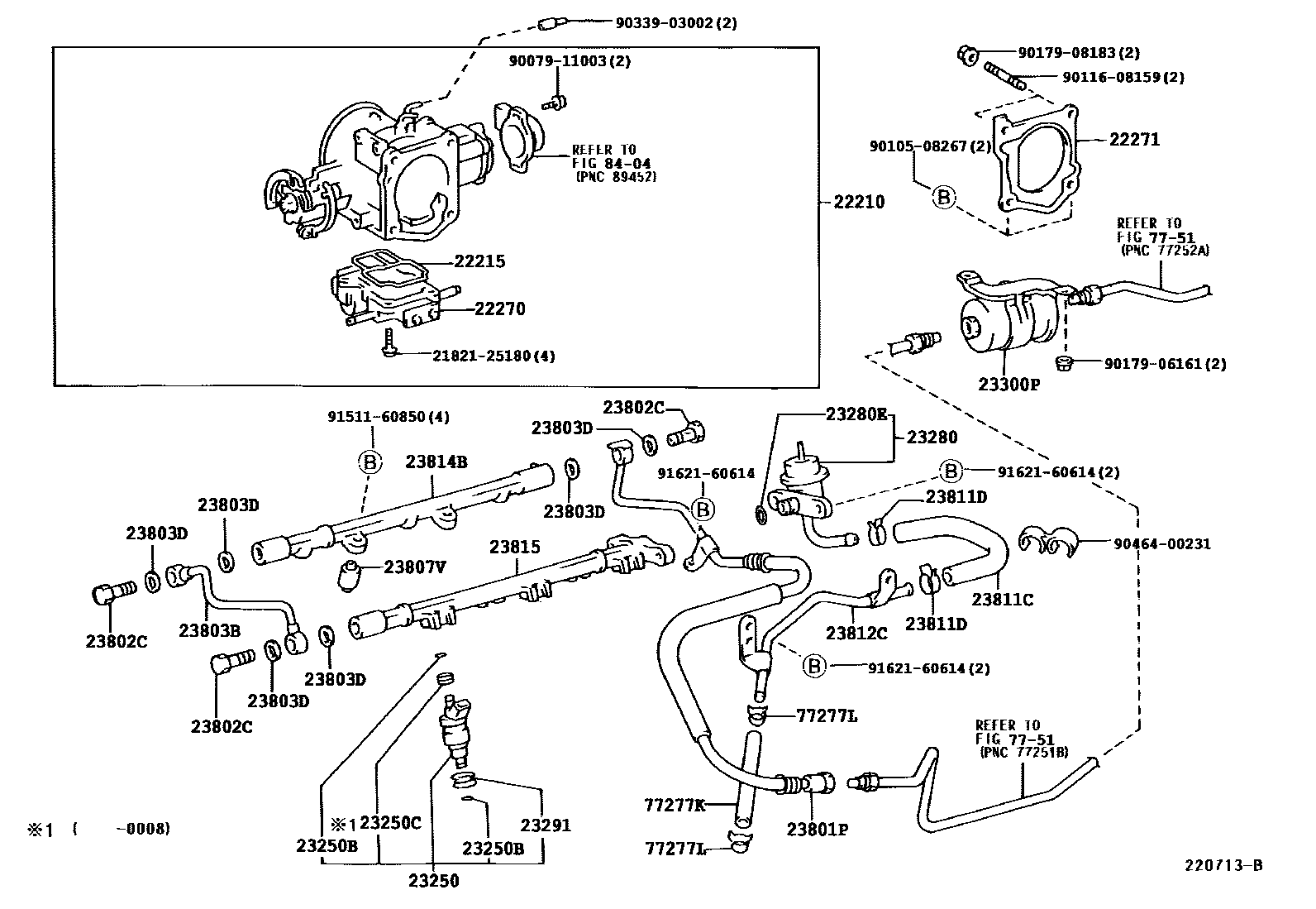 Toyota HILUX 燃油喷射系统 EPC diagram — 220713C