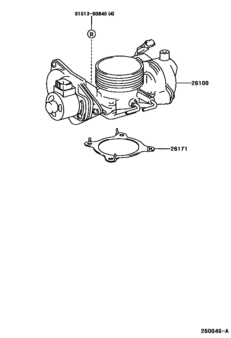 Toyota HILUX 文氏管 EPC diagram — 260046A