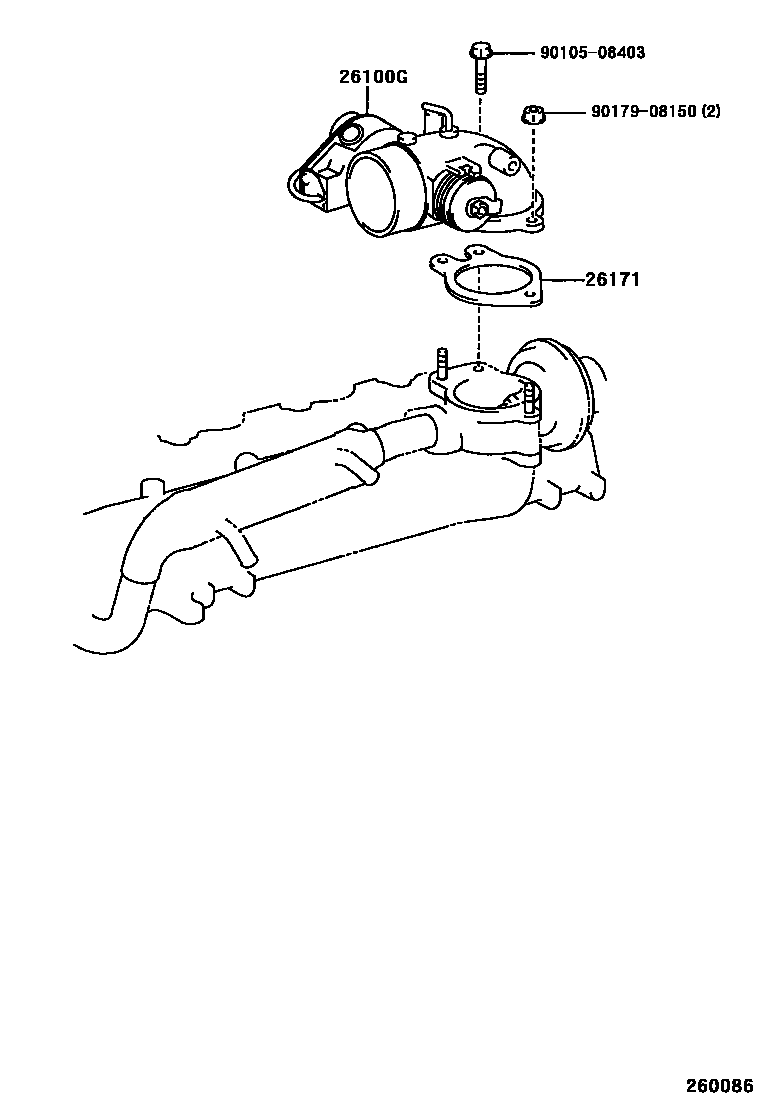 Toyota HILUX 文氏管 EPC diagram — 260086