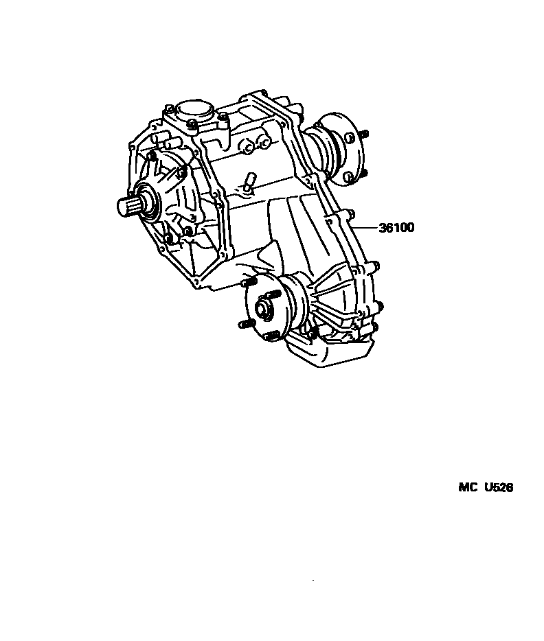 Toyota HILUX Transfer Assembly & Gasket Kit EPC diagram — MCU526
