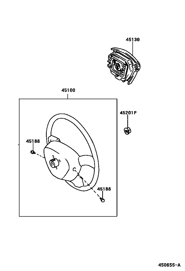 Toyota HILUX Steering Wheel EPC diagram — 450655A