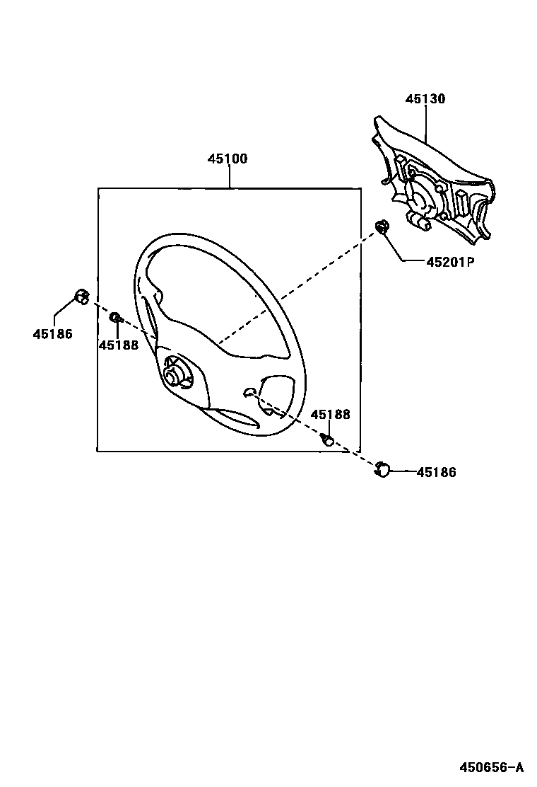 Toyota HILUX Steering Wheel EPC diagram — 450656A