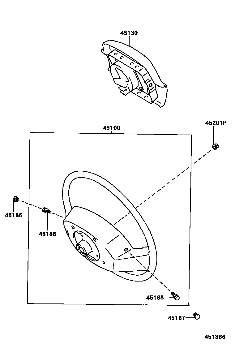 Toyota HILUX Steering Wheel EPC diagram — 451366