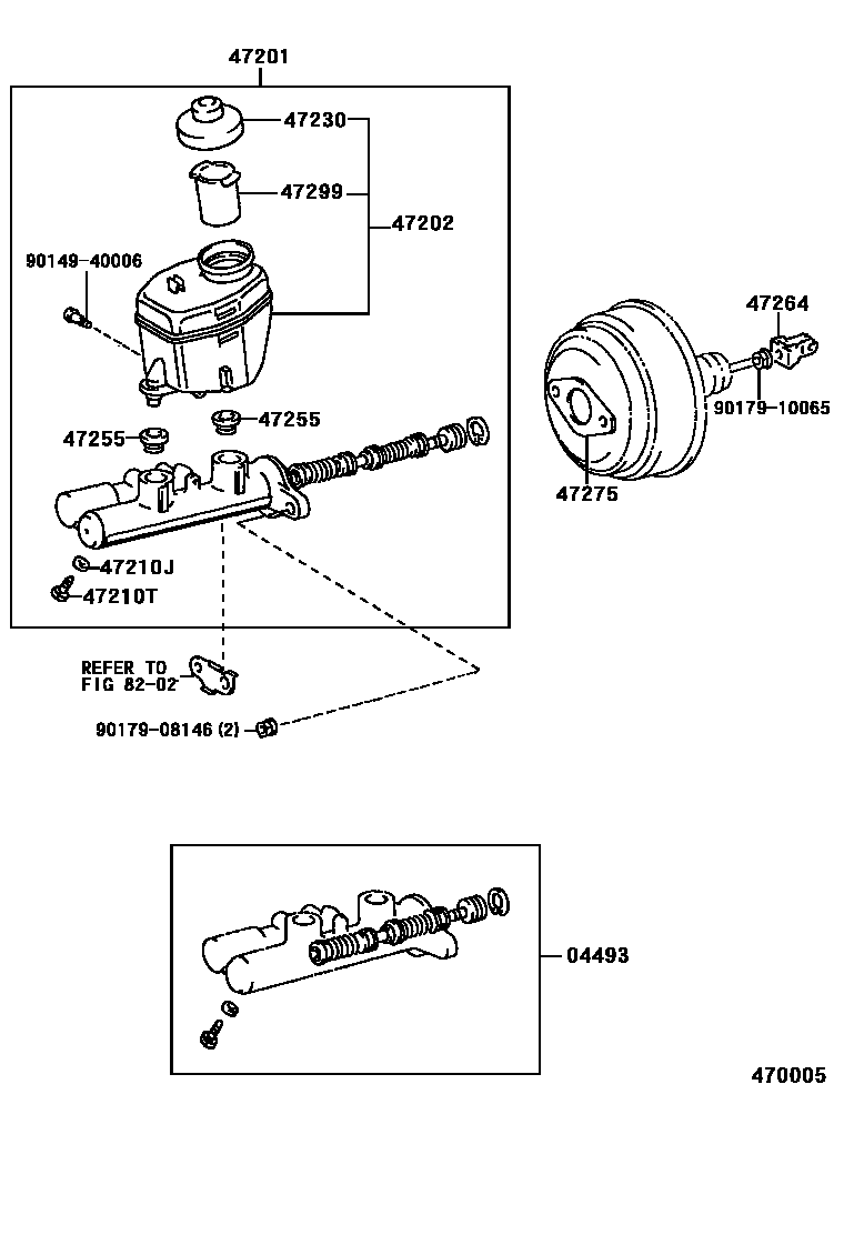 Toyota HILUX 制动总泵 EPC diagram — 470005