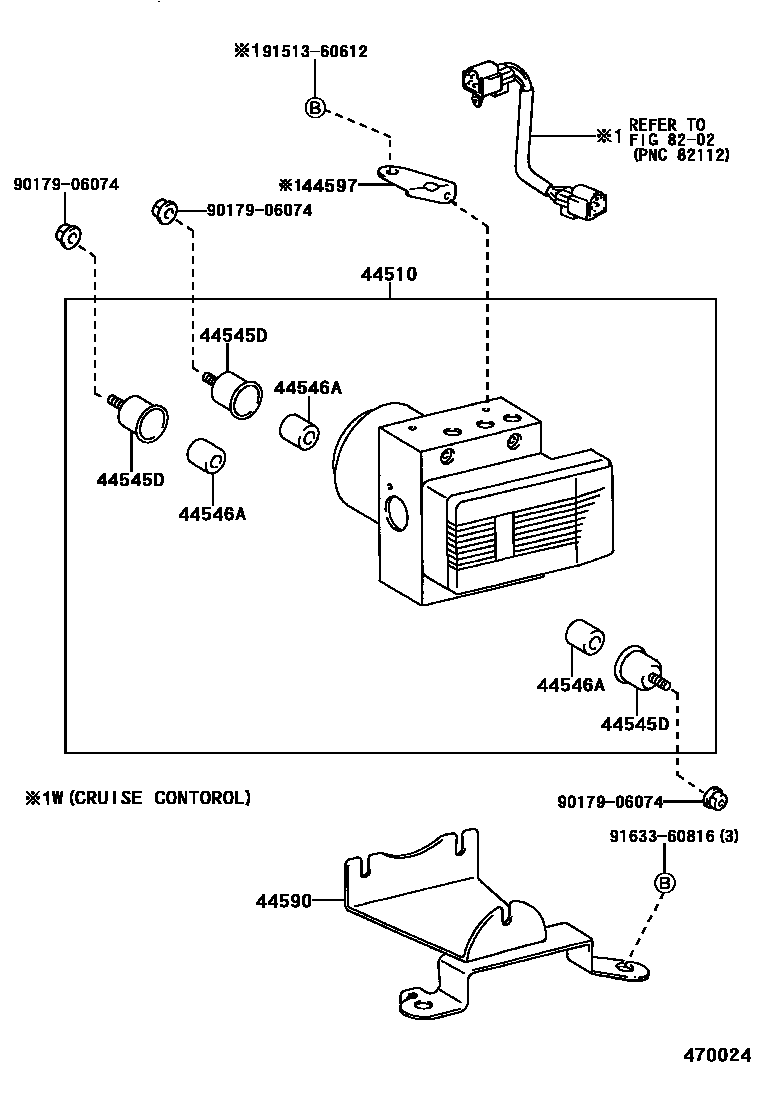 Toyota HILUX 制动配管和卡箍 EPC diagram — 470024