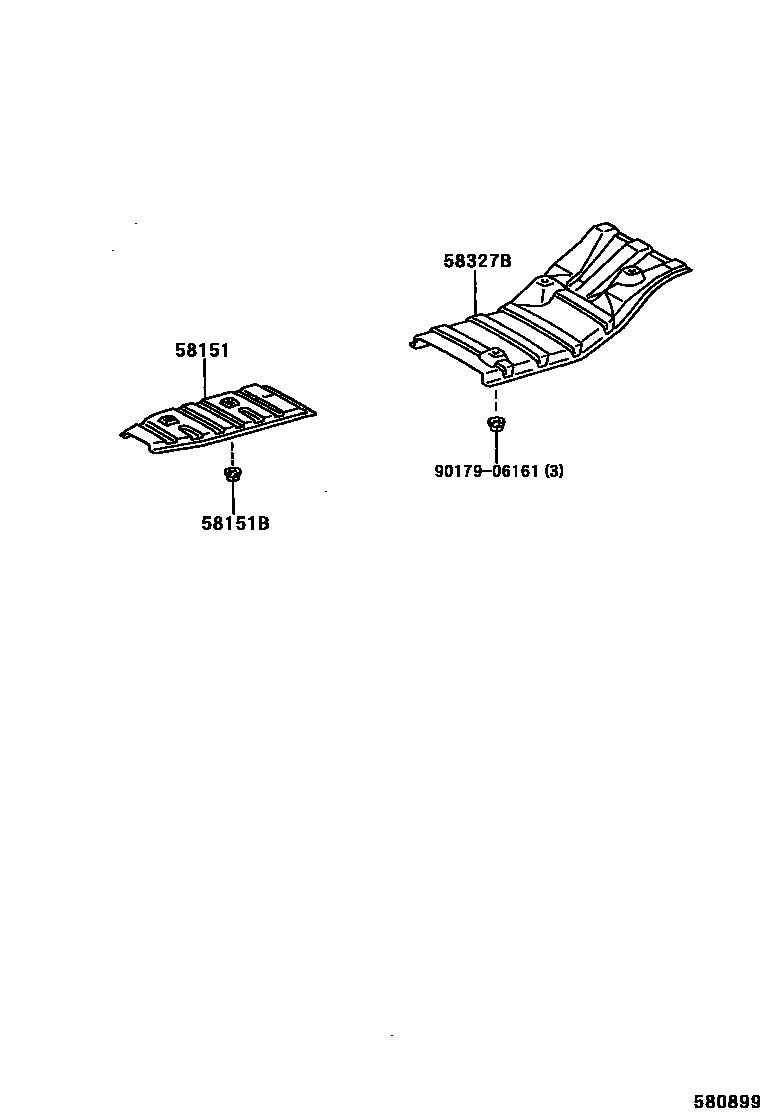 Toyota HILUX 地板隔热垫 EPC diagram — 580899