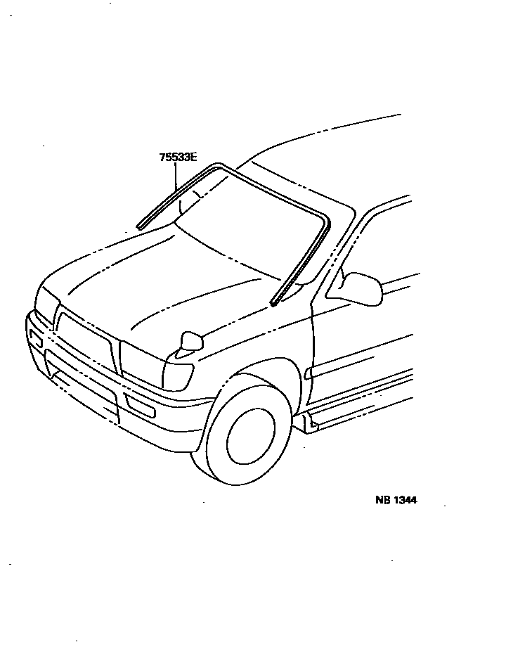 Toyota HILUX 防护条 EPC diagram — NB1344