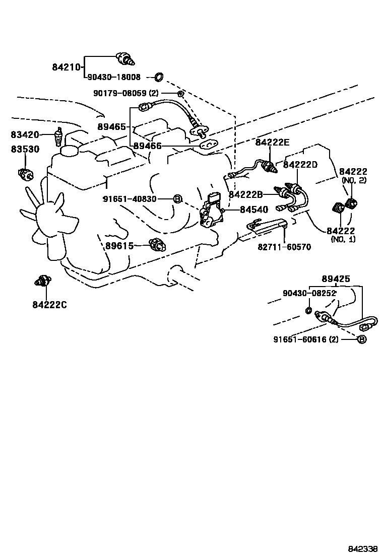 Toyota HILUX 开关和继电器和ECU EPC diagram — 842338