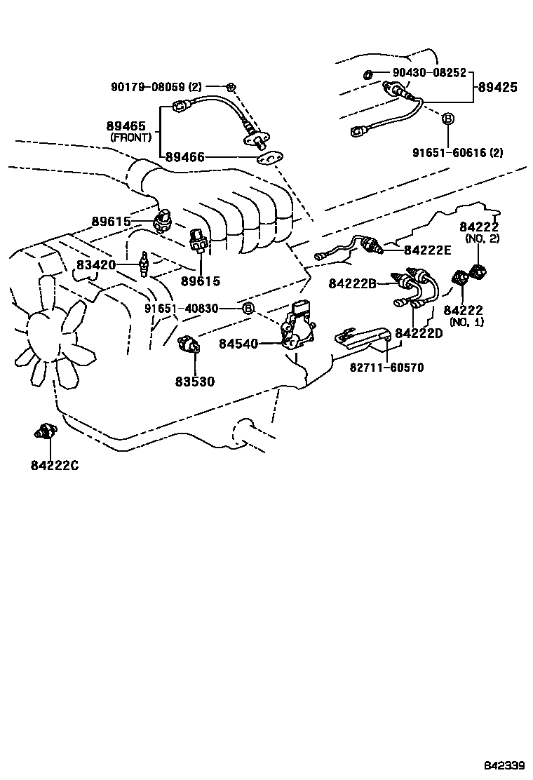 Toyota HILUX 开关和继电器和ECU EPC diagram — 842339