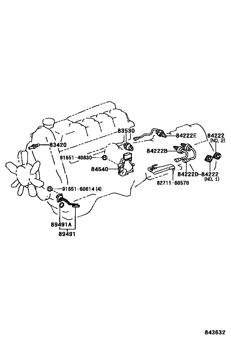 Toyota HILUX 开关和继电器和ECU EPC diagram — 843632