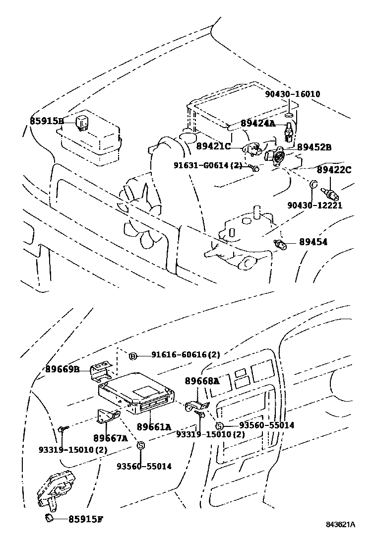 Toyota HILUX 电子控制柴油机(ECD) EPC diagram — 843621A