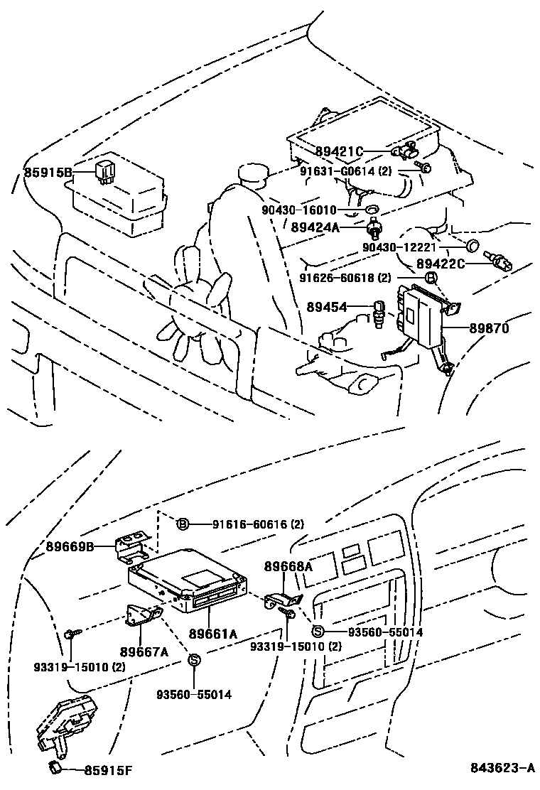 Toyota HILUX 电子控制柴油机(ECD) EPC diagram — 843623A